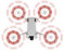 Kimyoaee Mini 3 Pro Low Noise Propeller für DJI Mini 3 Pro Fly More Combo Kamera Drohne RC Zubehör Ersatz Requisiten Ersatz (Red Stripe)