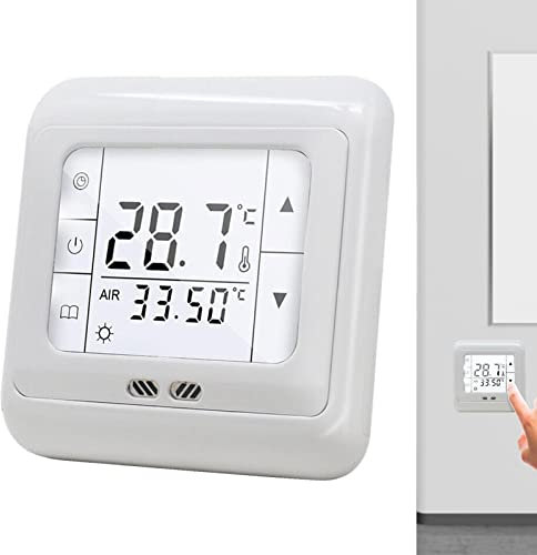 Yeeda Termostato digitale, termostato per termosifone, termostato programmabile, termostato settimanale LCD, per casa, ufficio, centro commerciale, hotel