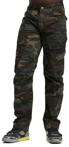 Brandit Adven Slim Fit Pants, color: woodland, size: L