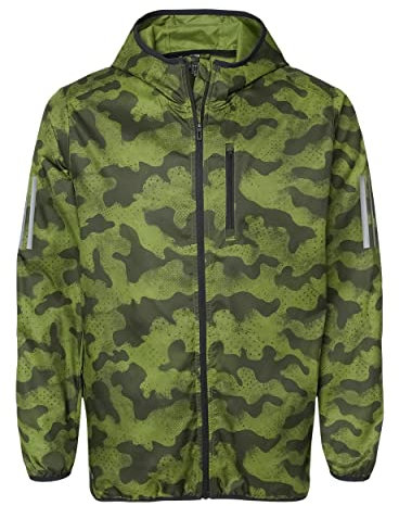 adidas Coupe-vent zipp capuche pour homme, Tech Olive/ Legend Earth, XXXXL