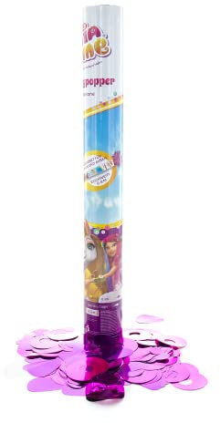 Party Factory `Mia & Me´ Party Popper 1er Set, 40 cm Konfettikanone mit bunt schimmerndem Konfetti, bis zu 8 m Flughöhe