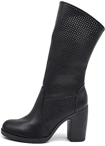 IF Fashion Scarpe da Donna Stivali Primaverili Estivi Camperos Polpaccio MP315-3 nero N.40