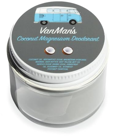 Vanman’s - Handmade Coconut and Magnesium Deodorant - Odor Control for Underarms - Routine Deodorant For Women and Men - Personal Care Products - 2.8 oz