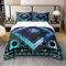 Boho Traumfänger 100% Baumwolle Bettbezug Full Hippie Sonne und Mond Bettwäsche Set Bohemian Exotic Tröster Bezug Psychedelic Cosmos Nebula Bed Sets Trippy Ethnic Tribe Bettwäsche mit Reißverschluss