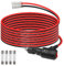 GELRHONR 12 Volt Ersatz-Zigarettenanzünder-Stecker mit Kabel und LED-Licht, 16 AWG, Auto-Zigarettenanzünder-Verlängerungskabel mit Schalter und 15 A Sicherung, robustes Kabel (2 m)