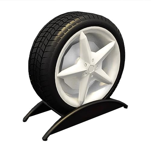 NUNETH Reifenregal Schwarzes Garagen-Reifenregal für 1 Reifen/2 Reifen/4 Reifen, Einfach zu Montierendes Metall-Reifengestell, Verstellbare Reifenhalterung, Tragfähigkeit 200 Kg (Size : 1 tire Rack)