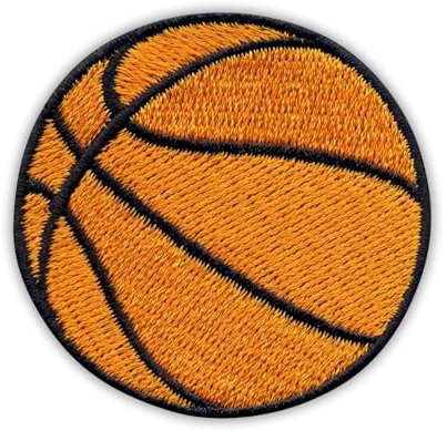 Aufnäher / Aufnäher, Motiv: Basketball, bestickt