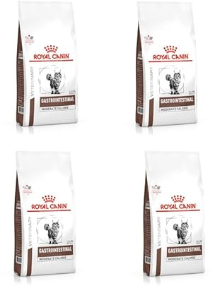 Royal Canin Veterinary Gastrointestinal Moderate Calorie | 4er Pack | 4 x 400 g | Trockenfutter für Katzen | Kann unterstützend helfen bei gastrointestinalen Erkrankungen bei Katzen