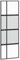 vidaXL Puerta corredera vidrio templado y aluminio negra 76x205 cm