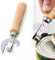 1 Pezzi Manuale in Ferro per Rimuovere Lattine con Manico in Legno Apriscatole Professionale 2 in 1(Argento)