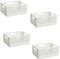 EURXLQ 4 Stück Klappbox Weiß 15×10×6cm,Klappkiste Körbe Aufbewahrung Zusammenklappbarer Tragbar Aufbewahrunskisten Bunt aufbewahrungskiste Geeignet für Küche,Bad,Büro,Schlafzimmer