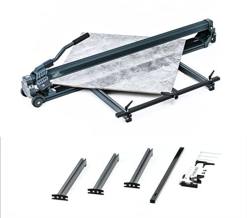 BDJSN Professional Ceramic Tile Cutter, Adjustable manual floor tile cutting machine with Transport Handle and Wheels for 800/1200mm Large Tiles