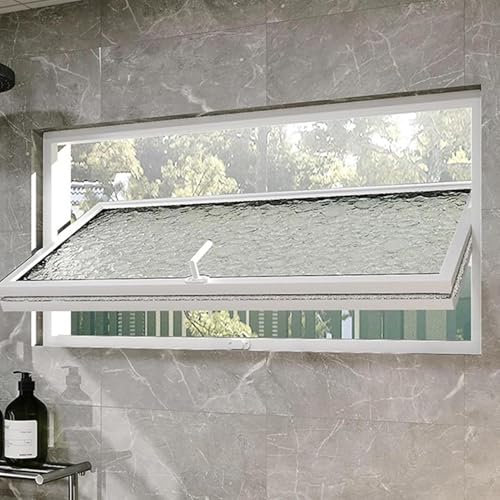 UIHECTA FläChenbüNdiges Fenster, Hausfenster, Imbissbuden Servier Fenster, Offenes FlüGelfenster, LüFtungs Isoliertes Drehfenster, Mit Griffen, FüR Badezimmer, Keller,Weiß,80×70cm