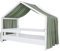 Hausbett Himmel Deko Set, Betthimmel Hausbett aus Musselin - 1 Betthimmel & 1 Wimpelkette, für Jungen Mädchen Deko für Kinderzimmer, Baldachin Kinderzimmer Deko I 135 x 320cm Hellgrün