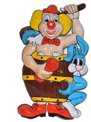 NEU Wand-Deko Clown, Tonne, 1 Stk. ca. 47cm