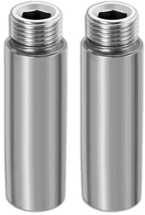KGDUYC 2 Stück Wasserhahnverlängerung 1/2 Zoll, Edelstahl Duschkopfverlängerung 80 mm (Duschschlauchverlängerung, Edelstahl Verlängerungsrohr für Dusche