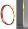 JUNART 300cm×2cm Moulure Murale en Acier Inoxydable, à Décoller et à Coller, Garniture Métallique Autocollante Flexible Pour Cheminées, Cadres de Miroir, Murs, Plafonds, Sols, Carrelages (Or)