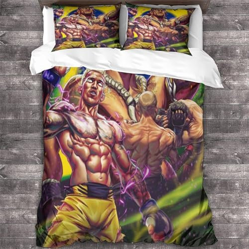 YTPONBCSTUG Boxing 3D Boxen Designs Luxuriöse Bettbezug Sets Bettbezug Sets Wende Bettwäsche Sets Mit Passenden Kissenbezügen，100% Mikrofaser，3D Boxen,Double（200x200cm）