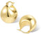 ALEXCRAFT Dicke Tropfen Ohrringe Gold Creolen Breit 14K Chunky Gold Hoop Earrings für Frauen Freundin Mama Mädchen