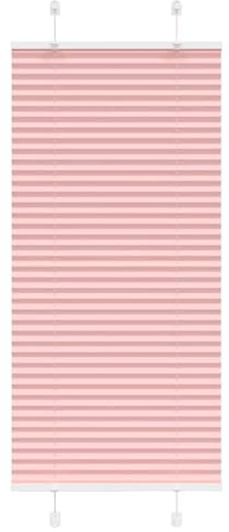 vidaXL Plissee Rosa 55x100 cm Stoffbreite 54,4 cm Polyester, Faltrollo, Klemmfix, Plisseerollo, Jalousie, Rollo, Plisseerollo für Fenster