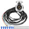 ETUKER Metal Conector Precableado de 7Pines para Remolque,Enchufe de Remolque Hembra con 1.9m Cable Precableado 7Polos (7MS)