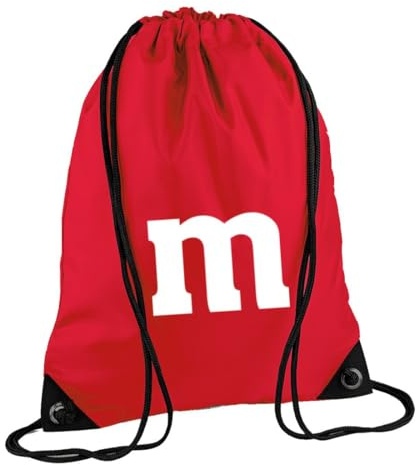 Roughtex Turnbeutel M-Aufdruck für Karneval Fasching Gymsac als Rucksack tragbar Rot