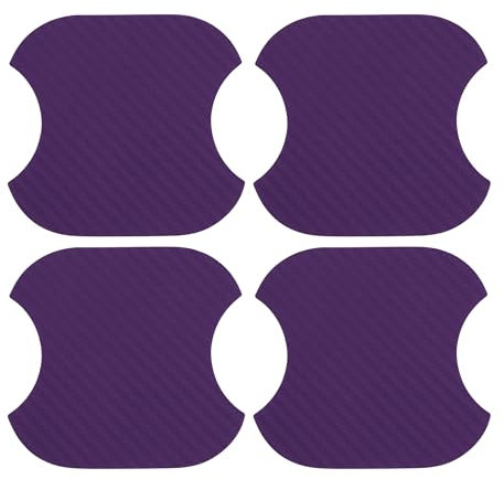 TUCKBOLD Car Magnet Car Door Handle Scratch Protector 91x93mm Anti-Scratches| Door Handle Protective Film Fiber Purple 4 Pcs