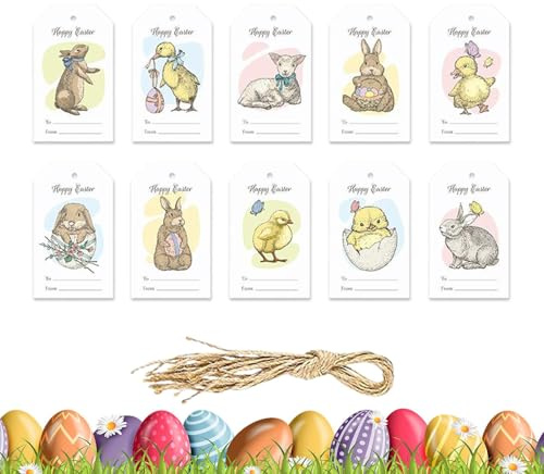 Ostergirlande – Korb-Namensschilder Osterdekoration Frühlingsbanner | -Girlande, Frühlingsparty-Zubehör für Desserttische, Fenster, Thanksgiving, Weihnachten