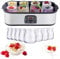 Automatic Yogurt Maker with 8 Jars 1400ml Digital Yogurt Maker Machine Adjustable Temperature 48H Time Control for Fresh Homemade Yogurt Dessert, Led Display Multi-Function Electric Yogurt Machine