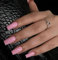 KQueenest Baby Pink Press on Nails Long Square, Light Pink False Nails Long Medium Coffin, Glossy Natural Solid Fake Nails Set, Reusable Gel Stick on Nail for Women Finger Daily Wear 24 Pcs