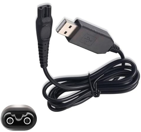 XIELBIS 15V USB Charging Cable for Philips Shaver, Norelco One Blade & All-in-One Grooming Trimmers - Replacement HQ8505 Charger Cord,Compatible with Philip Series 3000 5000 7000.