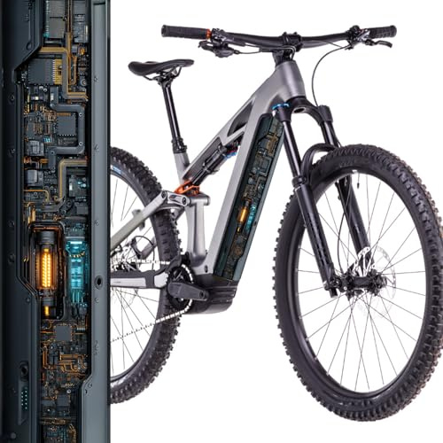 Sons of Battery Transparente Battery E-Bike Akkufolie zum Zuschneiden – Schutzfolie für Akkuabdeckung und Unterrohr, Schwarz, 48 × 12 cm