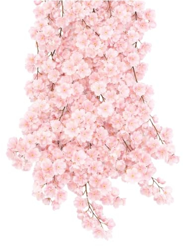 3 Stück 180 cm Kirschblüten-Girlande künstlich, künstliche Blumen Deko, für Außenbereich Haus Garten Party Hochzeit