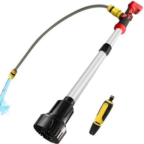 Cordless Stick Water Transfer Pump Compatible with Milwaukee M18, 3600 L/h Flow Capacity, Portable Water Pump with 3/4 Hose Connector 1/2 Water Outlet for Pool Garden Pond RV Boat Draining