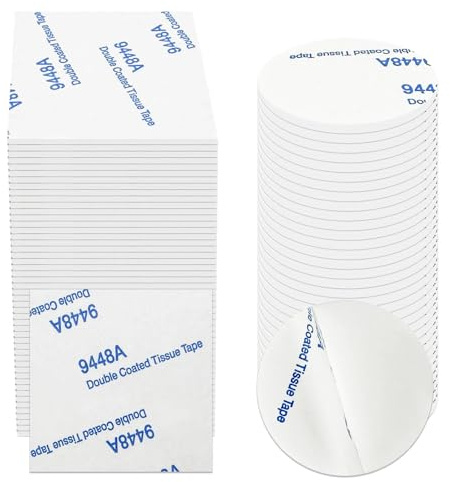 Ravytha 100 Pezzi Nastro Biadesivo Extra Forte, Cuscinetti Adesivi in Schiuma Impermeabile, Stretch Pad Adesivo Forte, Sticker Biadesivi, per Casa, Ufficio, Auto, Scuola, in Forme Quadrate e Rotonde