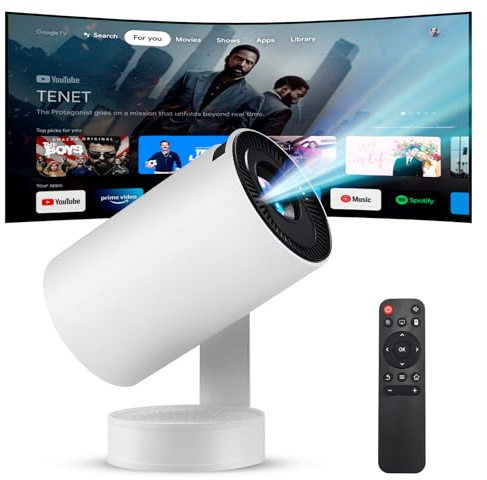 Sternenhimmel Projektor 720P Beamer 4K Heimkino mit Auto Trapezkorrektur, WiFi 6, HDMI, USB, Bluetooth, Tragbarer Mini Projektor für Outdoor Gaming TV Stick Smartphone PC