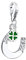 Elli Charm Damen Hufeisen Kleeblatt Kristalle in 925 Sterling Silber