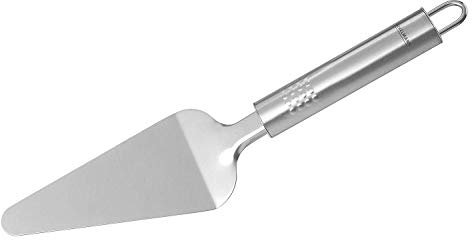 Fackelmann Tortenheber OVALGRIFF, Küchenhelfer aus hochwertigem Edelstahl, rostfreies Tortenhebeblech, Kuchenheber mit praktischem Griff (Farbe: Silber), Menge: 1 Stück