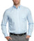 Men's Oxford Shirt Long Sleeve Classic Fit Smart Casual Button Down Shirt (17 Collar, Blue)