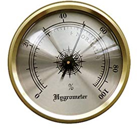 Prestige Import Group HY134 Hygrometer with Brass Frame, 1-3/4-Inch