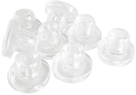 HKB ® Glasauflagen, ø=8mm Höhe=14mm, Kunststoff transparent, 8 Stück, Hersteller Hettich, Artikelnr. 20085