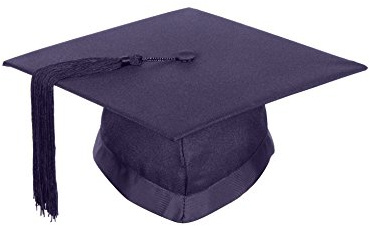 University Academic mortarboard (Bachelor) - Graduation Cap - Navy (XL - Circumference 63 or More)