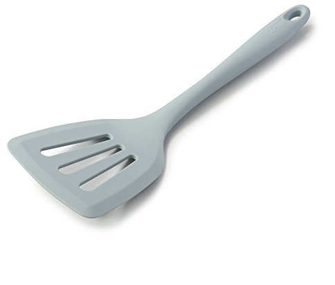 Zeal J157B Silicone Non-Stick Slotted Fish Slice/Cooking Turner (30cm) -Duck Egg Blue