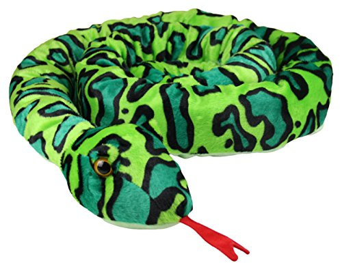 My-goodbuy24 XXL Schlange super weich 254 cm Plüschtier Kuscheltier Stofftier Plüsch Boa Cobra Python Anakonda Spielzeug auch als Zugluftstopper geeignet - grün