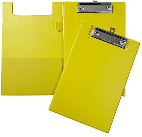 A5 gelb Klemmbrett mit Stiftehalter