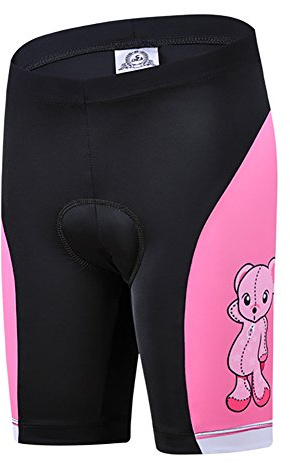 LSHEL Fahrradtrikot für Kinder, kurzärmlig, Cartoon, Rennrad, Mountainbike, Radhose für Mädchen und Jungen, atmungsaktiv, Radhose-Rosa, 122/128(Herstellergröße: L)