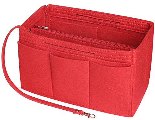 Soyizom Filz Handtasche Veranstalter einfügen, Tasche in Tasche Veranstalter einfügen Handtasche Liner, Tasche Veranstalter einfügen Fits Speedy 25-40, Neverfull (Rot, X-Large)