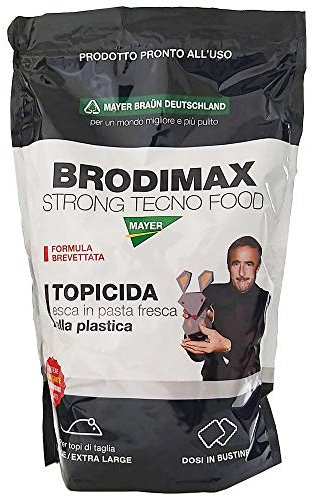 Mayer Esca Topicida in Pasta pronta all'Uso BRODIMAX Strong Tecno Food 1500gr