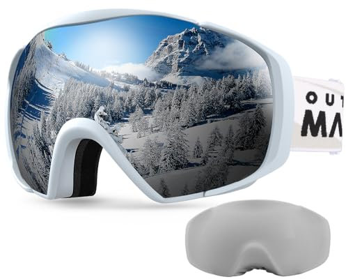 OutdoorMaster Ski Goggles with Cover Snowboard Snow Goggles OTG Anti-Fog for Men Women