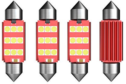 4x 39mm siluro LED Lampadine Canbus no error c5w bcupola del festone luci interne auto Dome Festoon 9SMD 3030 LED Lampada LED porta lettura soffitto Interior 12V luce targa Illuminazione 6000K Bianco